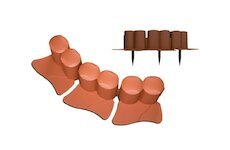 Obrubník plastový palisáda 3.02m 100mm PALISADE (Barva: Šedá) KAXL IPAL6-S443