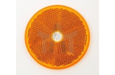 Odrazka kulatá s otvorem žlutá průměr 80 mm