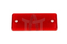 Odrazka obdélníková červená s otvory DOB34/CZ  