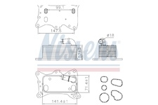 Olejový chladič - motorový olej NISSENS NIS91198