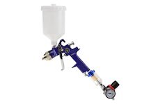 Pistole stříkací HVLP s manometrem nádobkou 0.6l tryskou 1.4mm a odlučovačem vody GEKO G03151