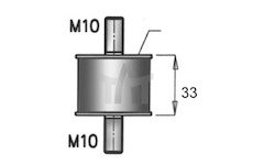 Pryžový pásek - výfukový systém DINEX DIN64817