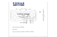 Sada brzdových destiček - kotoučová brzda FOMAR FG266781