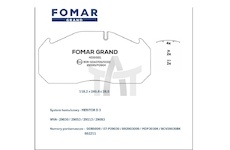 Sada brzdových destiček - kotoučová brzda FOMAR FG468881