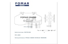 Sada brzdových destiček - kotoučová brzda FOMAR FG495181