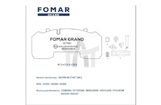 Sada brzdových destiček - kotoučová brzda FOMAR FG917381