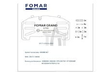 Sada brzdových destiček - kotoučová brzda FOMAR FG917581