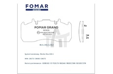 Sada brzdových destiček - kotoučová brzda FOMAR FG923281