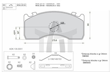 Sada brzdových destiček - kotoučová brzda STEINHOF SM484-Z