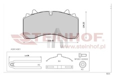 Sada brzdových destiček - kotoučová brzda STEINHOF SM486-P