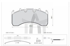 Sada brzdových destiček - kotoučová brzda STEINHOF SM493/1-Z
