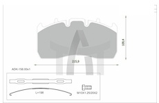 Sada brzdových destiček - kotoučová brzda STEINHOF SM503