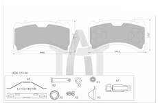 Sada brzdových destiček - kotoučová brzda STEINHOF SM507-Z