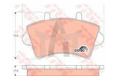 Sada brzdových destiček, kotoučová brzda TRW GDB1442