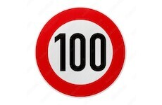 Samolepka omezení rychlosti 100 km