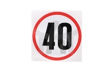 Samolepka omezení rychlosti 40 km