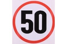 Samolepka omezení rychlosti 50 km