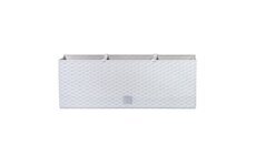Samozavlažovací truhlík ratanový 30 l RATO CASE (Barva: Bílá) Prosperplast DRTC600-S449