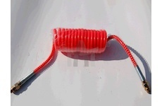 Spirálová pneumatická hadice M16 červená  PU/M16/4,5M/CZ