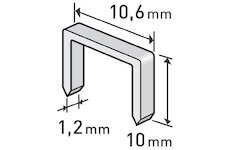 Spony balení 1000ks 10mm 10.6x0.52x1.2mm EXTOL PREMIUM 8852203