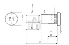 Šroub kola FRUEHAUF TRAILOR M22X1.5 délka CSY AZTR-0001