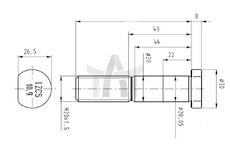 Šroub kola MB M20X1.5X89 dl. závitu 41mm CSY AZME-0004