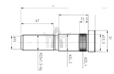Šroub kola RVI M22X1.5X97 dl. závitu 47mm CSY AZRE-0002