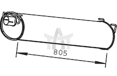 Střední tlumič výfuku DINEX DIN28408