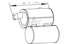Střední tlumič výfuku DINEX DIN28464