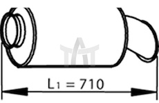 Střední-/zadní tlumič výfuku DINEX DIN81718