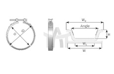 Svěrná objímka - výfukový systém DINEX DIN68858