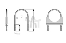 Svěrná objímka - výfukový systém DINEX DIN90105