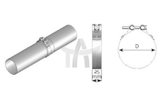Svěrná objímka - výfukový systém DINEX DIN99892