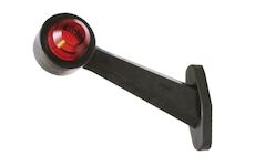 Světlo poziční červeno-bílé pryž.ram.rovné