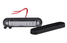 Světlo poziční - obrysové dlouhé rovné červené LED, 12/36V, FRISTOM