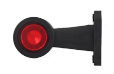 Světlo poziční - tykadlo dlouhé rovné červené LED, 12/24V, 45cm kábel, HORPOL