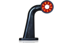 Světlo poziční - tykadlo dlouhé zahnuté dvoubarevné LED s otvorem,18cm kábel, 12/24V, WAS, levé