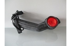 Světlo poziční - tykadlo dlouhé zkosené červené/žluté/bílé LED, s kabelem, levé