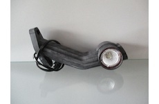 Světlo poziční - tykadlo dlouhé zkosené červené/žluté/bílé LED, s kabelem, pravé