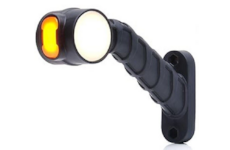 Světlo poziční - tykadlo dlouhé zkosené LED, 12/24V, WAS, pravé