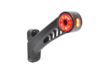 Světlo poziční - tykadlo dlouhé zkosené LED s bočním osvětlením, 12/24V, WAS, pravé