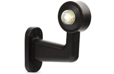 Světlo poziční - tykadlo krátké zahnuté dvoubarevné LED, 12/24V, 23cm kábel, WAS, levé