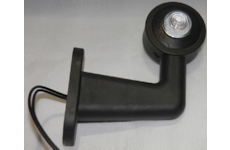 Světlo poziční - tykadlo krátké zahnuté dvoubarevné LED, 12/24V, 23cm kábel, WAS, pravé