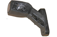 Světlo poziční - tykadlo krátké zkosené bílé LED, 40cm kábel, TANGDE, pravé