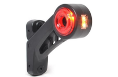 Světlo poziční - tykadlo krátké zkosené LED, s bočním LED, 12/24V, WAS, pravé