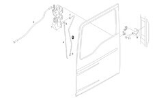 Táhlo zamykacího mechanismu dveří MAN