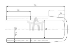 Třmen pružiny MB M20X1,5X92X290 CSY K-AZME-0064