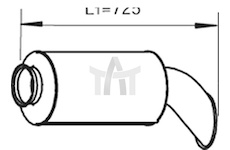 Zadní tlumič výfuku DINEX DIN80402