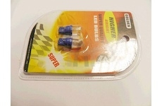 Žárovka 24V LED T10 1xLED modrá sada 2ks LT10-2-24BL